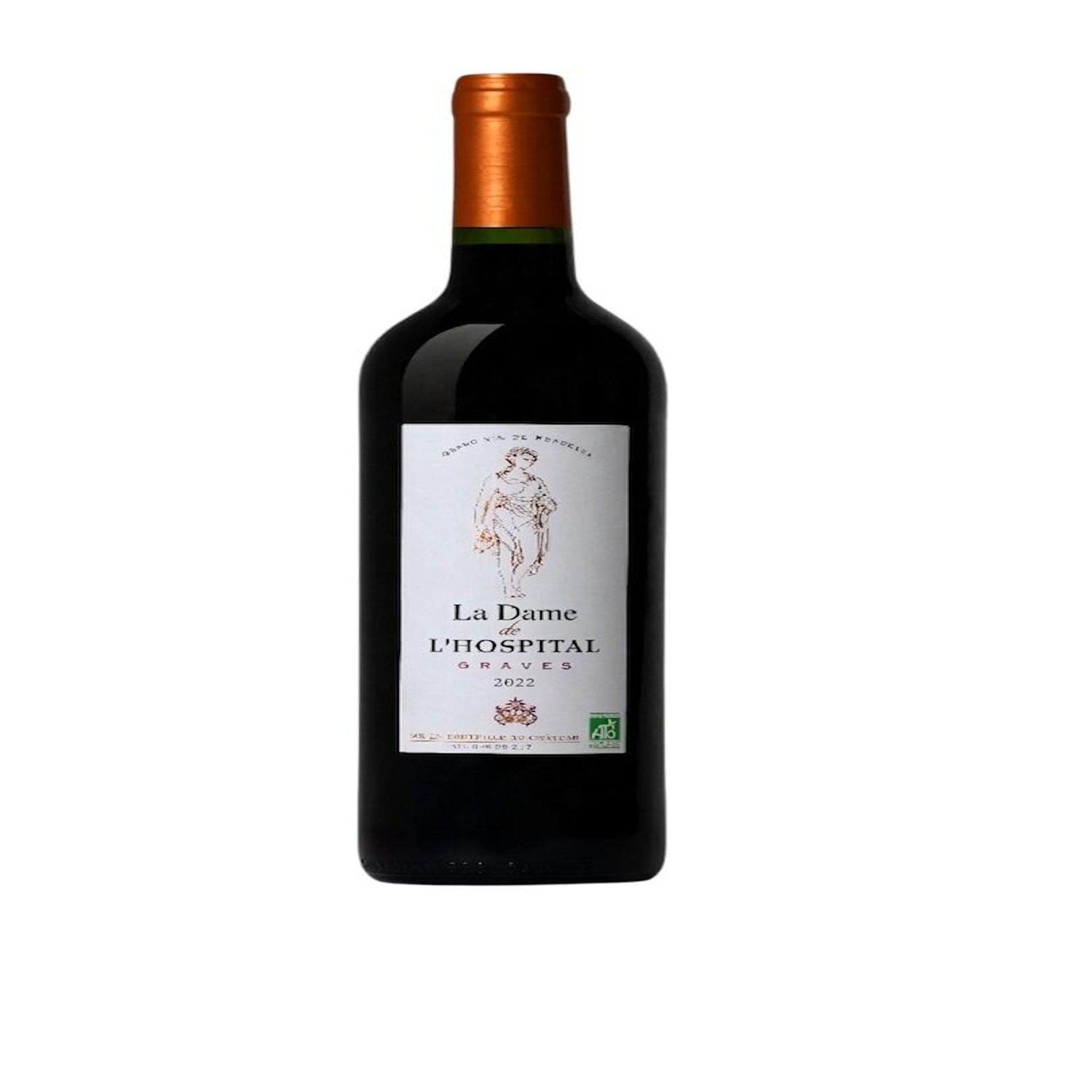 Voir la diapositive 2 : AOP Graves La Dame de L'Hospital rouge bio 75cl