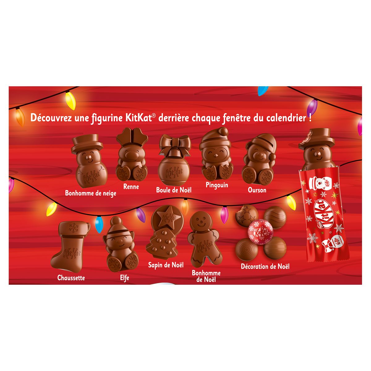 Voir la diapositive 2 : NESTLE KitKat calendrier de l'Avent l'atelier du Père Noël 209,6g