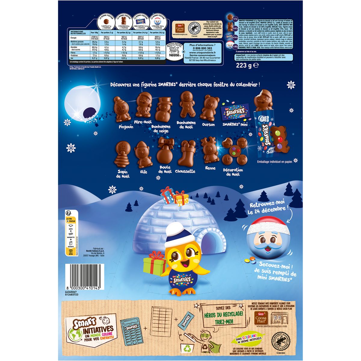NESTLE Smarties calendrier de l'Avent 24 pièces 223g