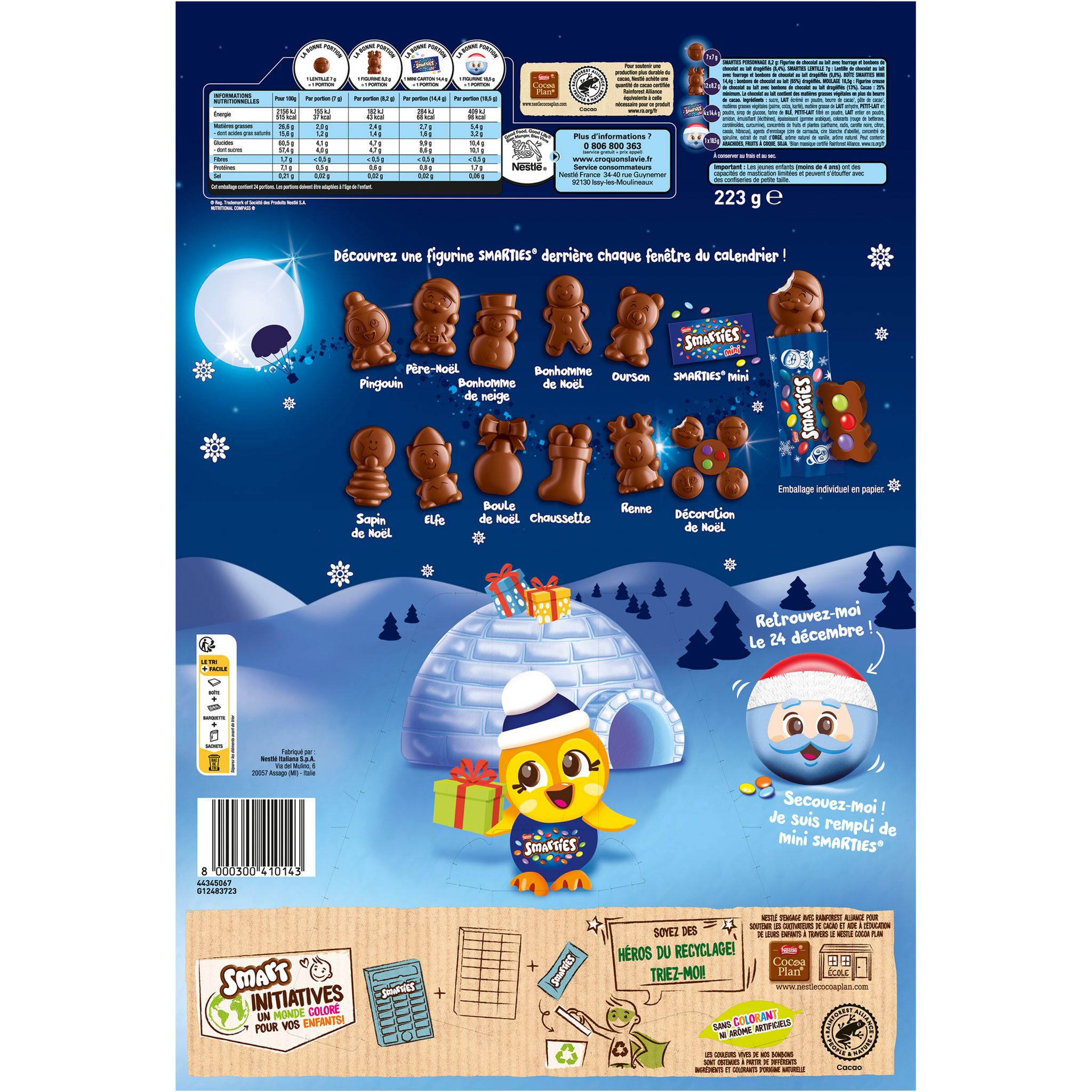 Voir la diapositive 2 : NESTLE Smarties calendrier de l'Avent 24 pièces 223g
