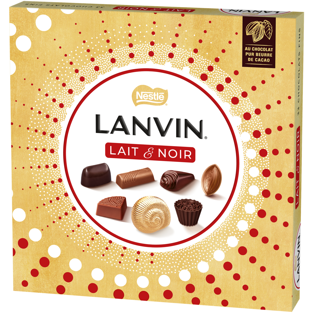 NESTLE Lanvin assortiment de chocolats au lait et chocolats noirs 292g