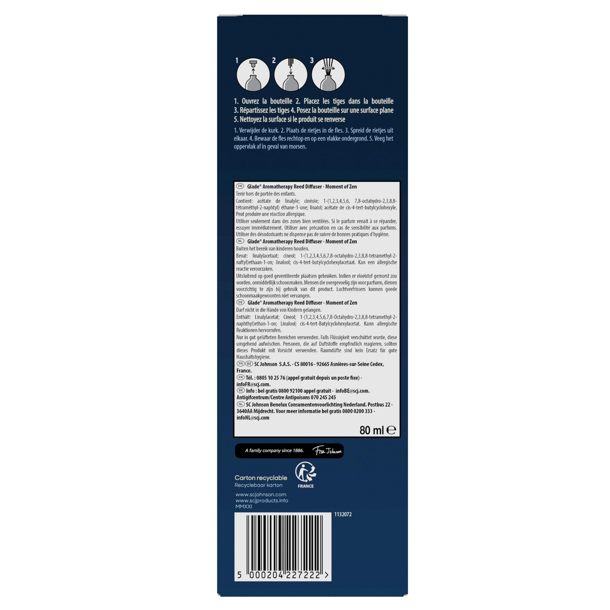 Voir la diapositive 2 : GLADE Diffuseur stick Aromatherapy lavande et bois de santal 8 bâtonnets