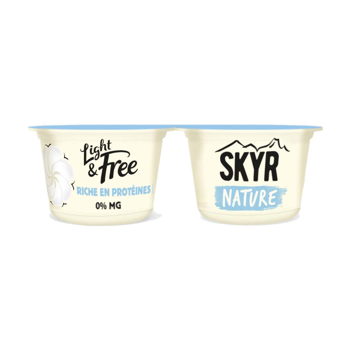 LIGHT&FREE Skyr nature allégé 0% mg 2x145g