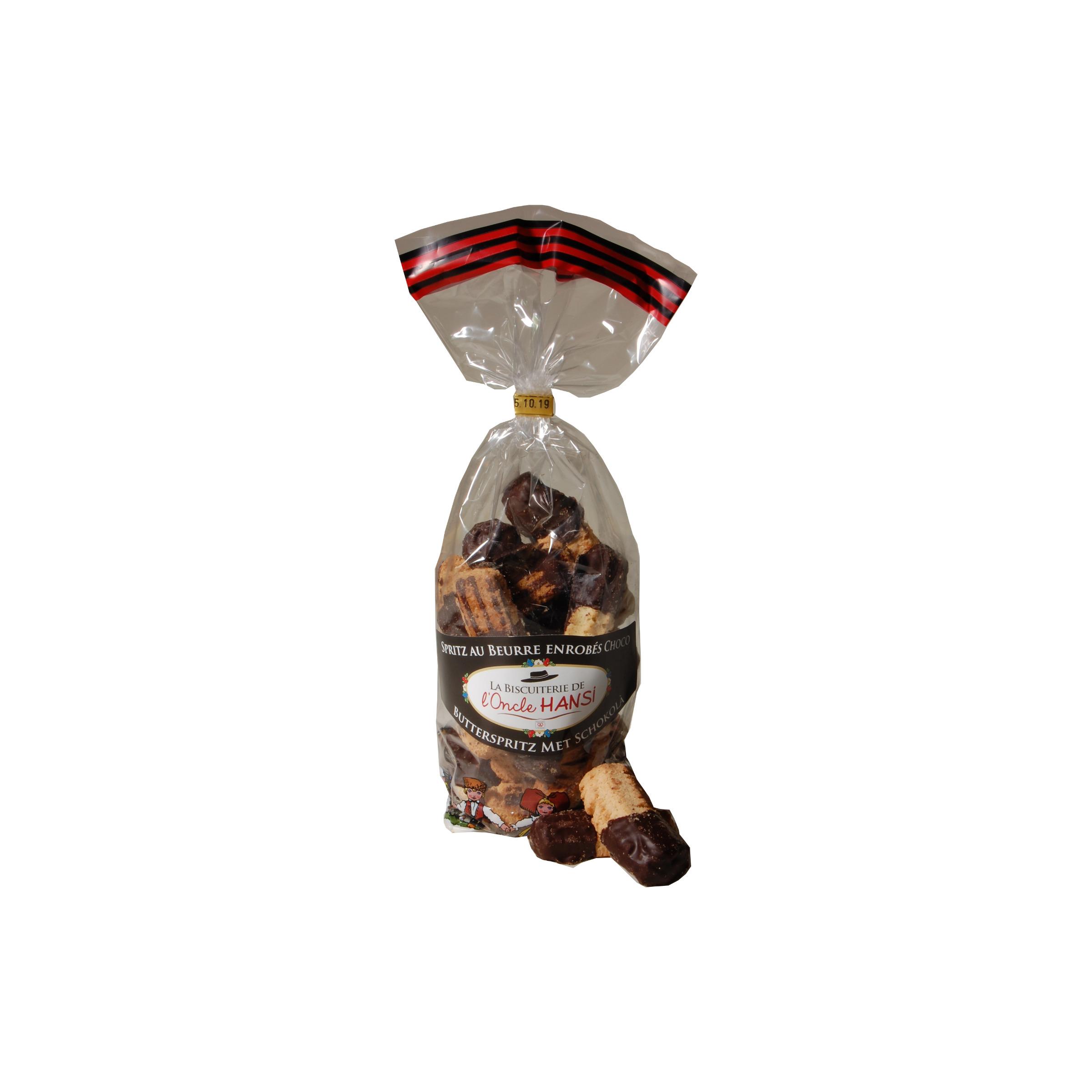 HANSI Sablés au beurre enrobés de chocolat noir 200g