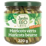 JARDIN BIO ETIC Haricots verts et haricots beurre en bocal 220g