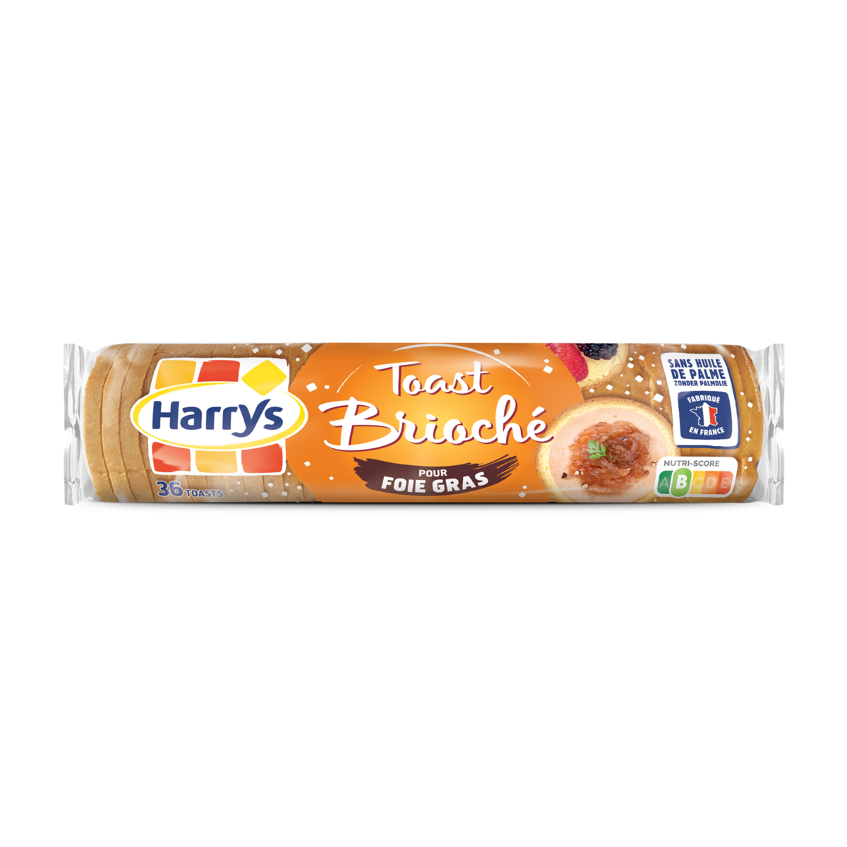 HARRYS Toasts briochés pour foie gras 36 toasts 280g