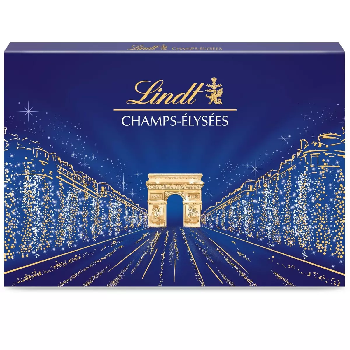 LINDT Champs-Elysées assortiment de chocolats au lait, noirs et blancs fourrés 44 pièces 469g