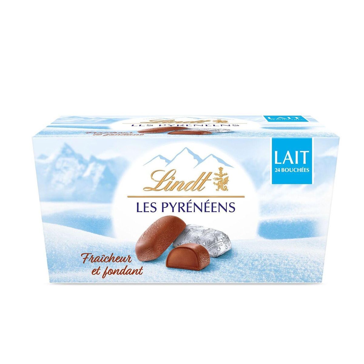 LINDT Les Pyrénéens ballotin de bouchées au chocolat au lait 24 bouchées 175g