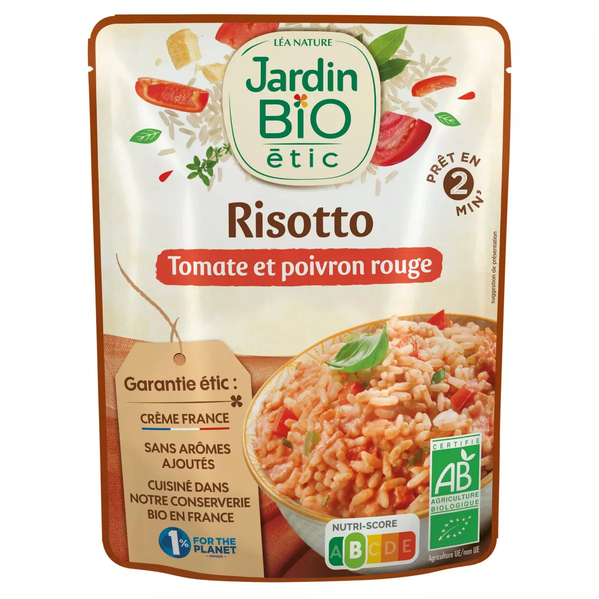JARDIN BIO ETIC Risotto tomates et poivron rouge 220g