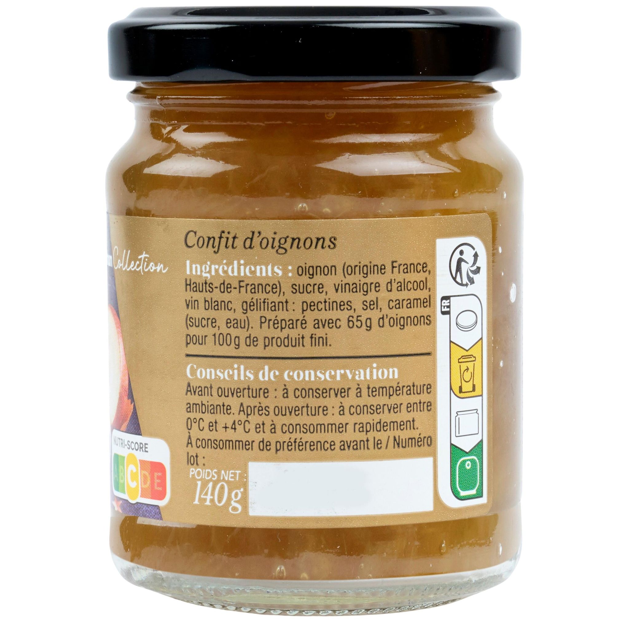 Voir la diapositive 5 : AUCHAN COLLECTION Confit d'oignons des Hauts-de-France 140g