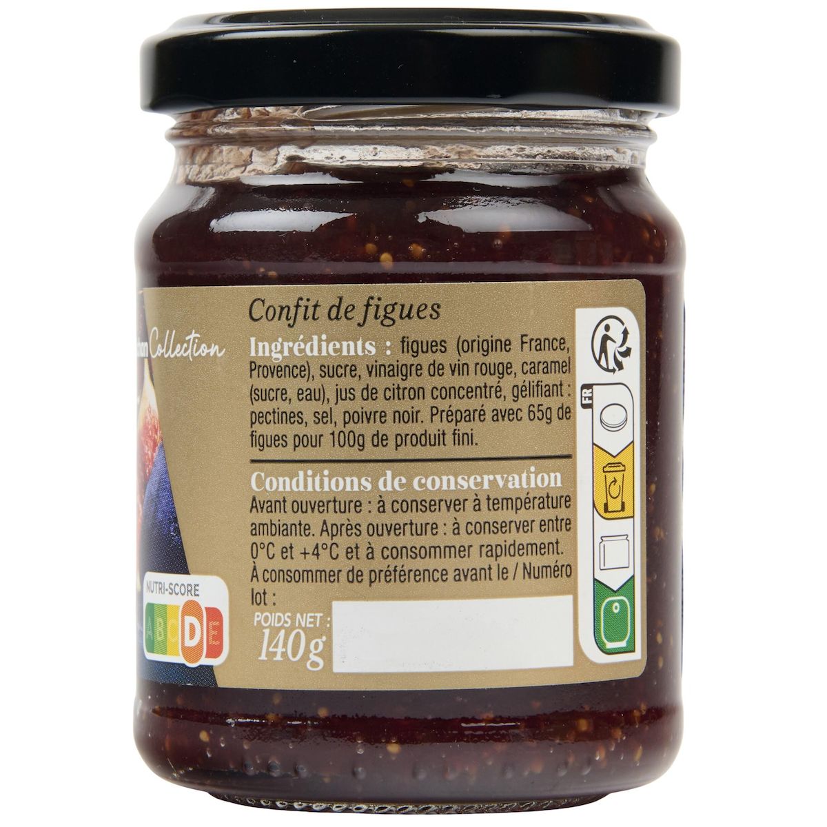 AUCHAN COLLECTION Confit de figues de Provence 140g