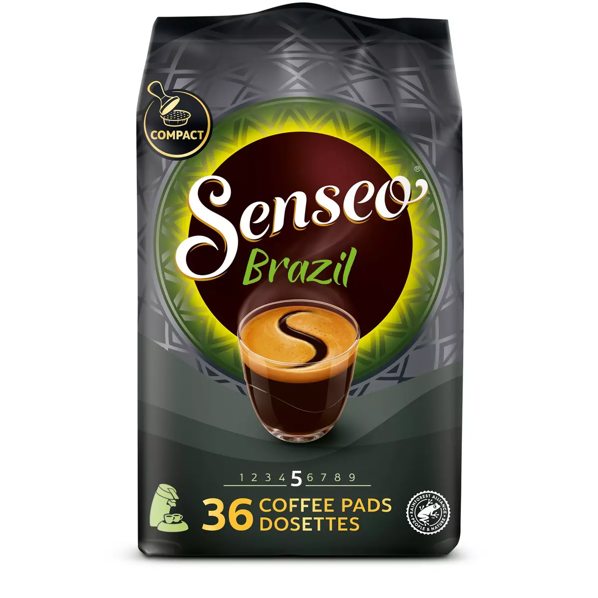 SENSEO Dosettes de café Brazil intensité 5 36 dosettes 250g