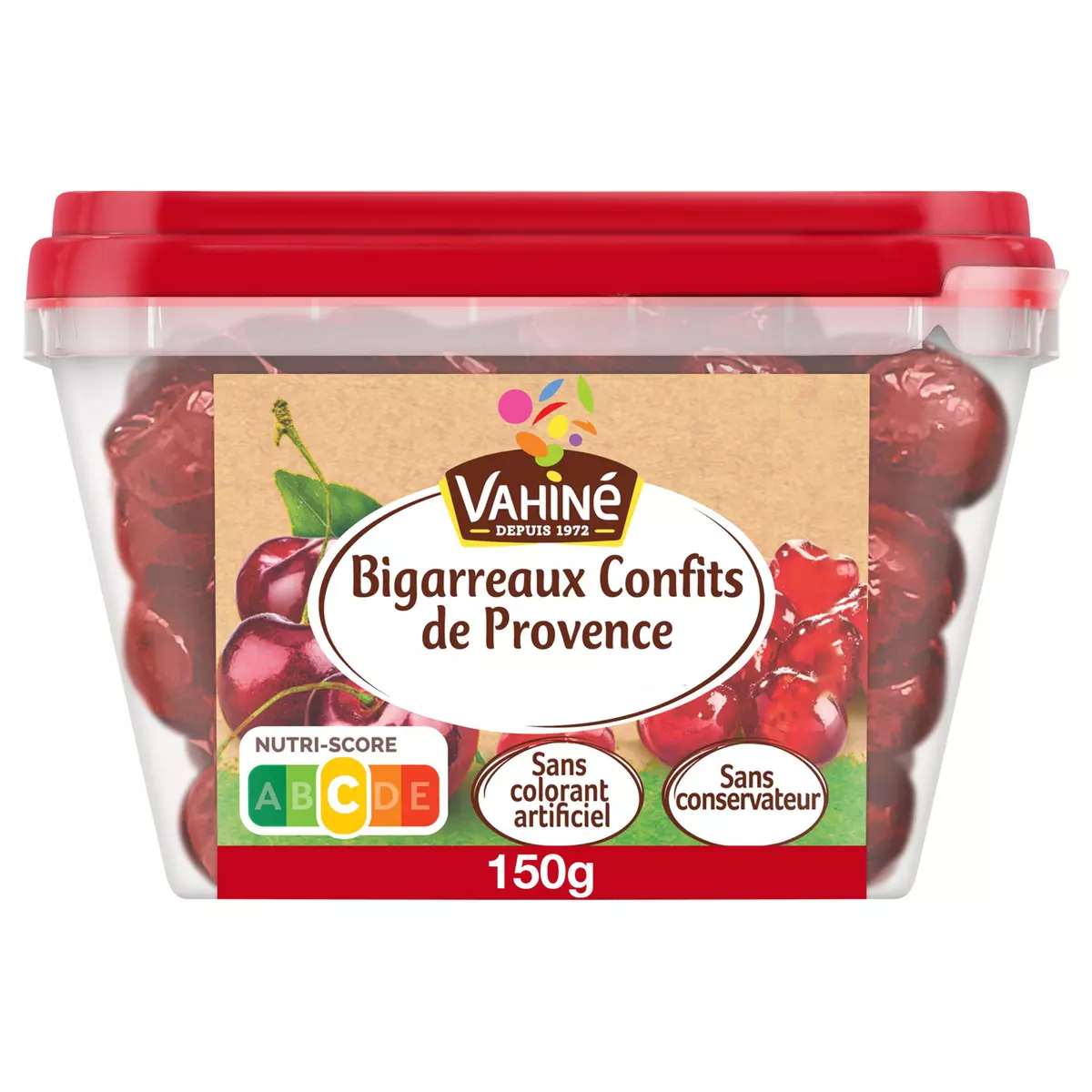 VAHINE Bigarreaux confits de Provence sans colorant sans conservateur 150g