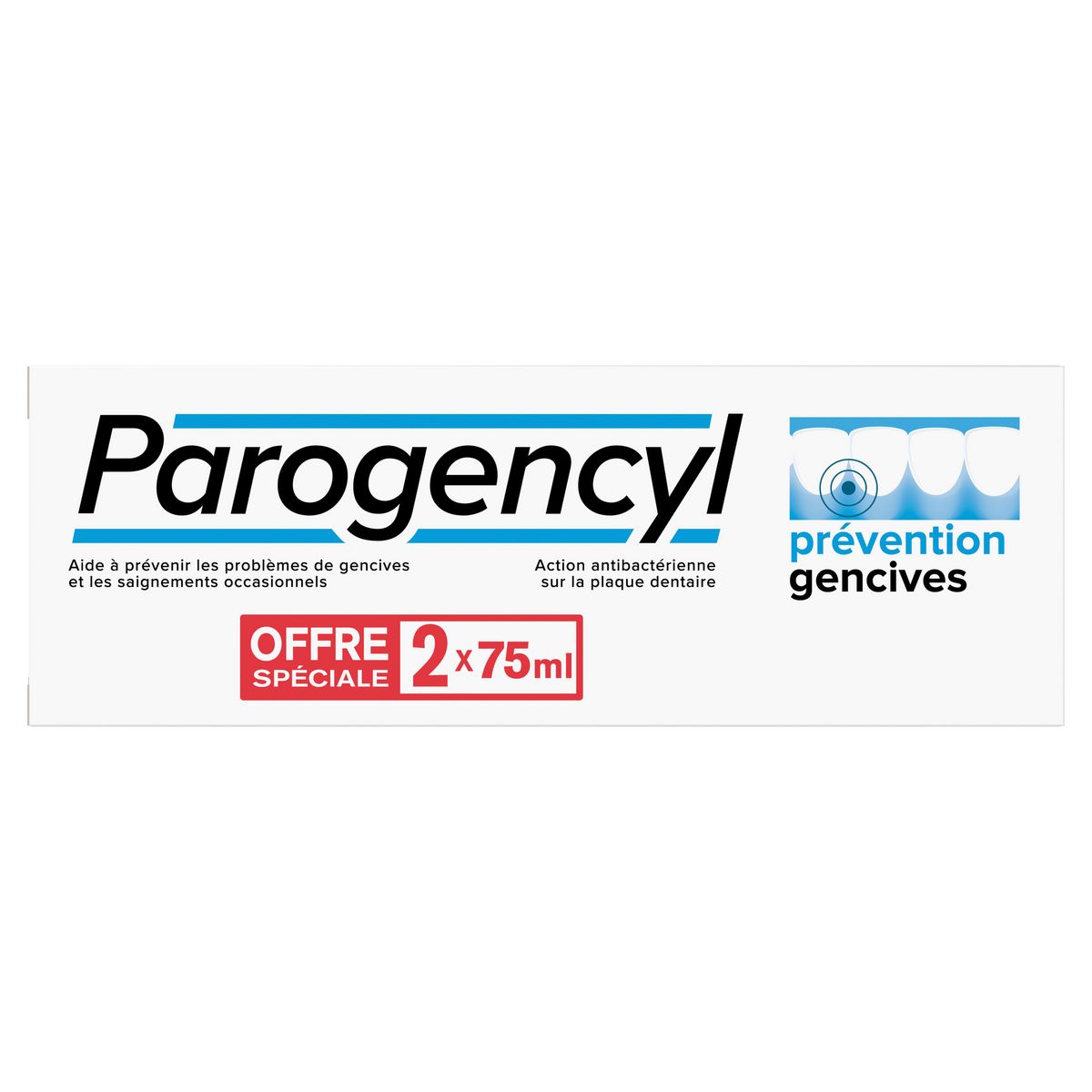 PAROGENCYL Dentifrice prévention gencives 2x75ml