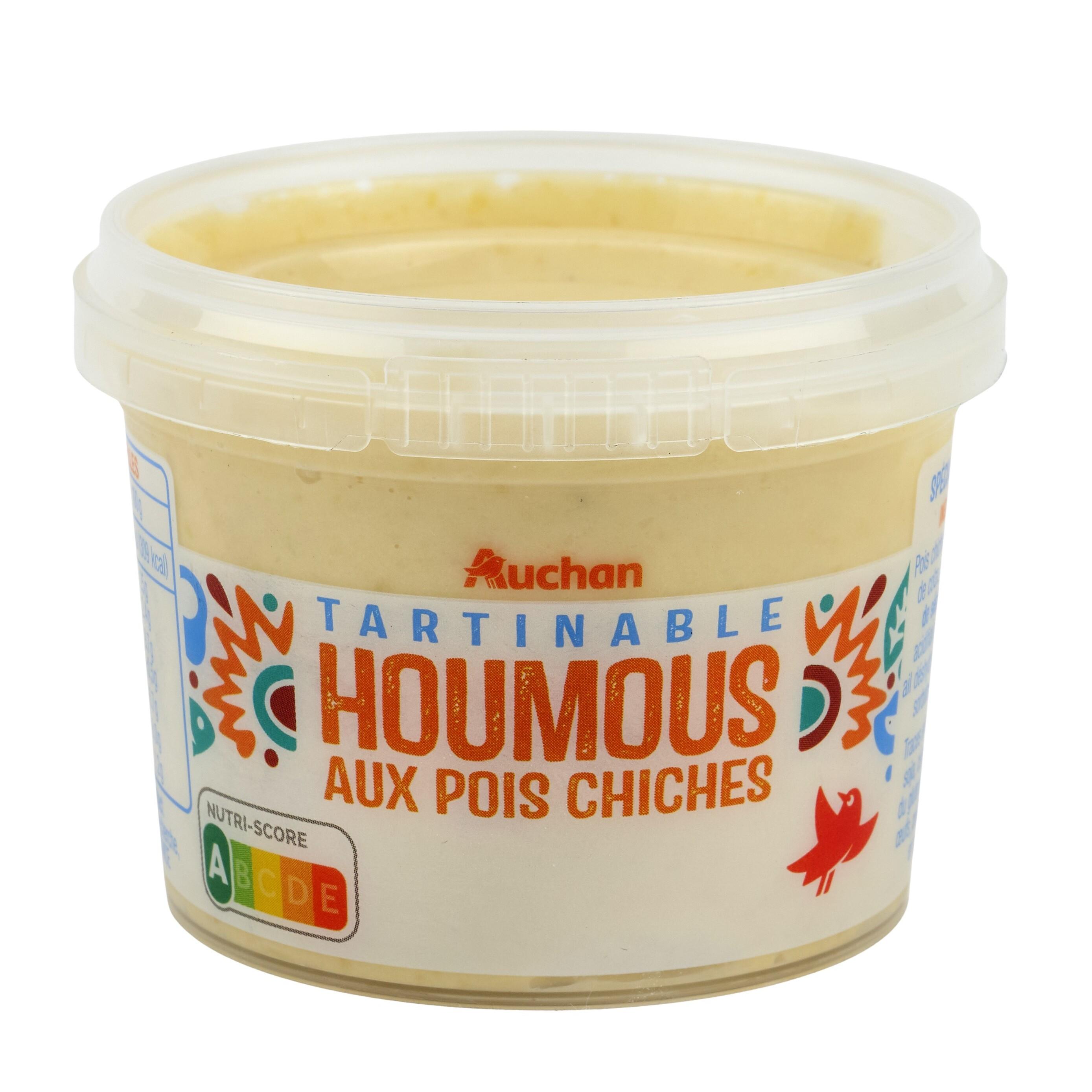 Voir la diapositive 4 : AUCHAN Houmous tartinable aux pois chiches 100g