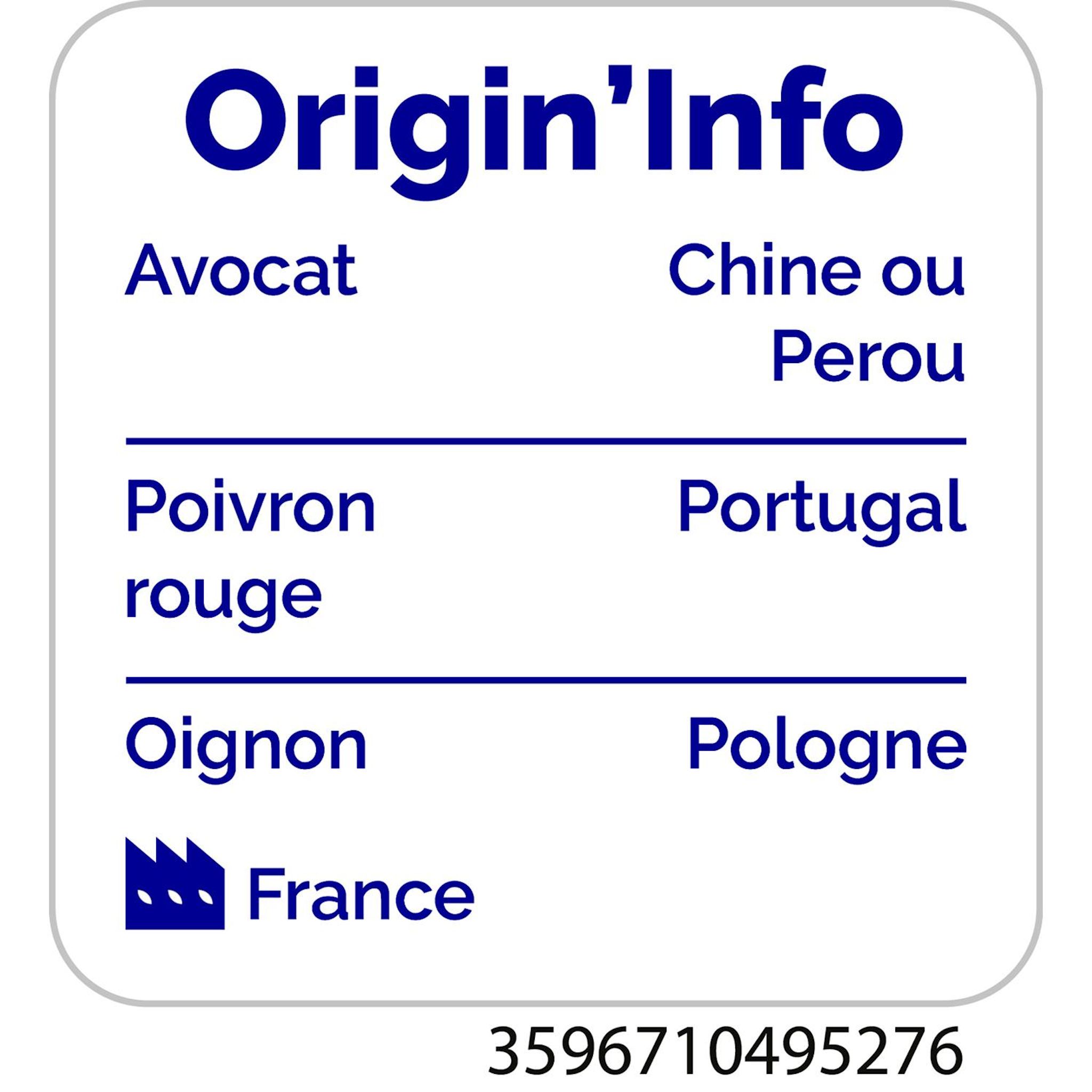 Voir la diapositive 6 : AUCHAN Tartinable guacamole morceaux d'avocats et de poivrons 100g