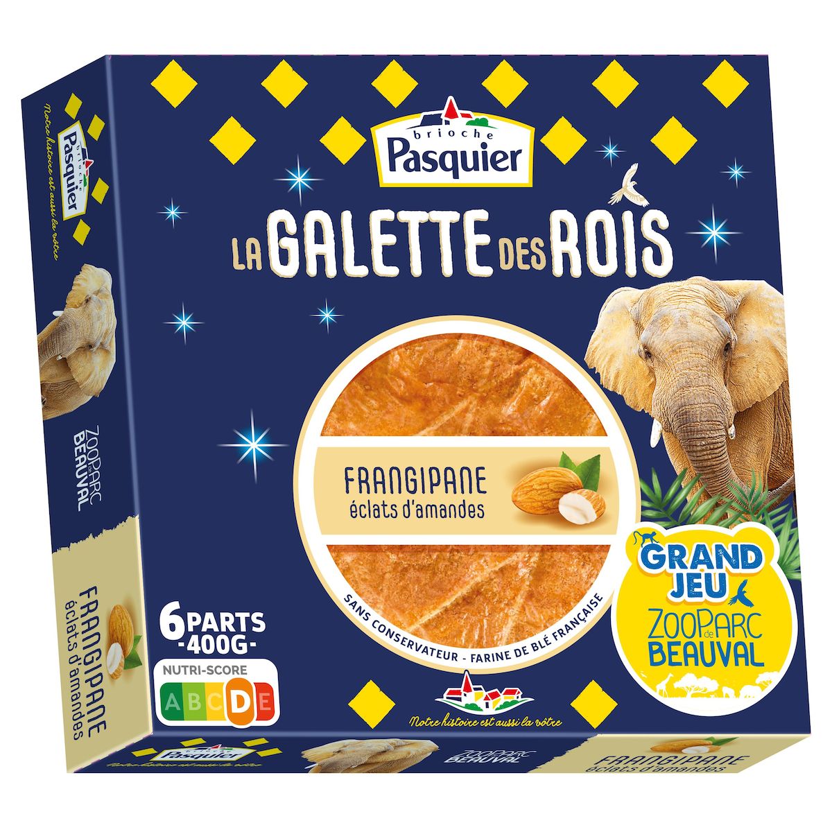 PASQUIER La Galette frangipane éclats d'amandes au beurre 6 personnes 400g