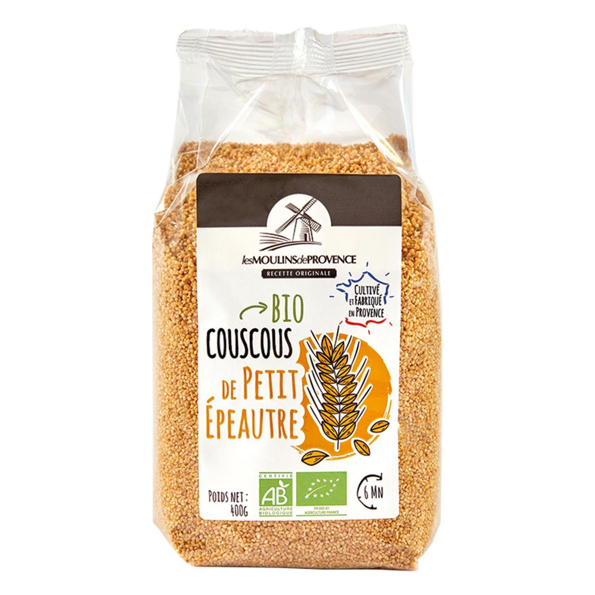 LES MOULINS DE PROVENCE Couscous de petit épeautre bio 400g