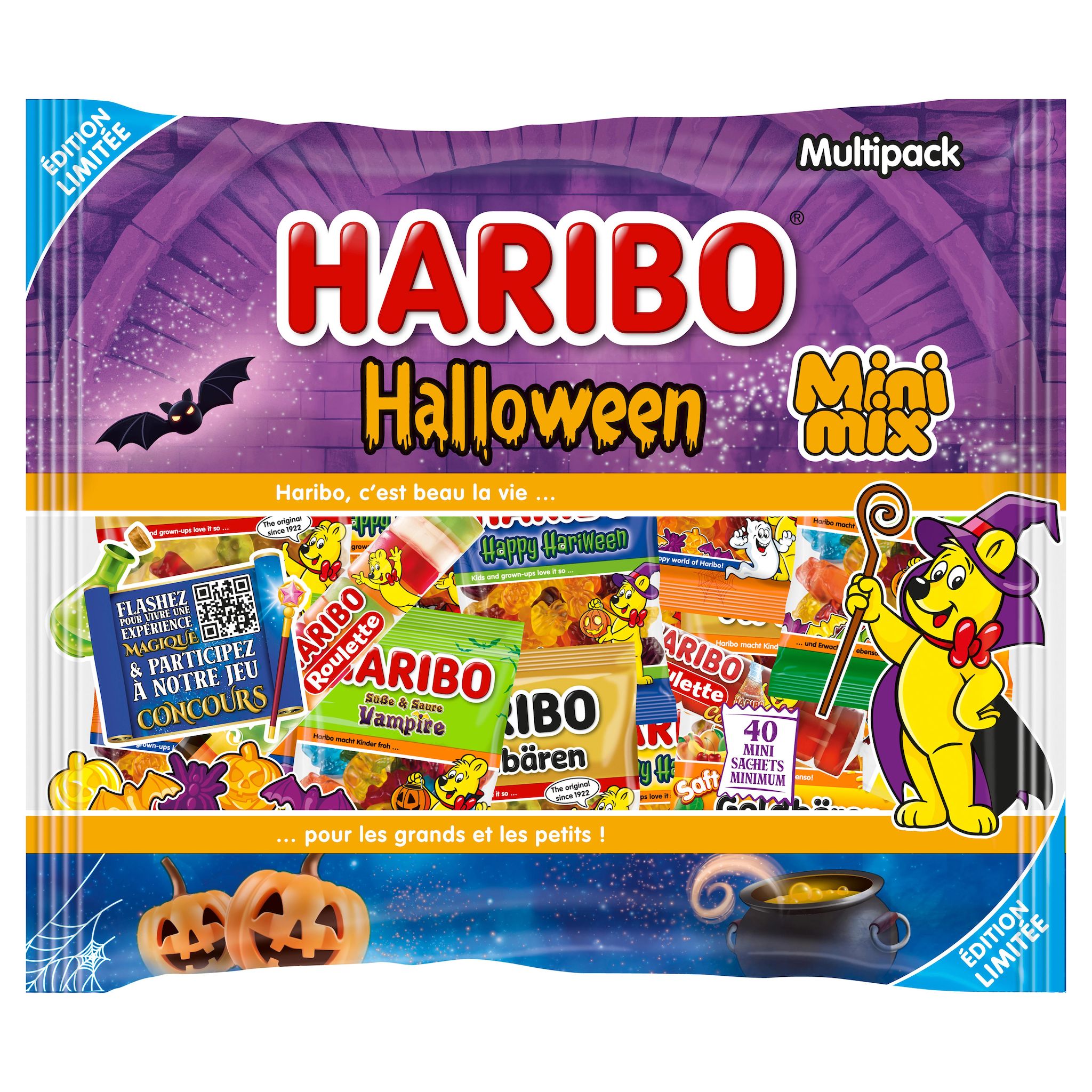 HARIBO Assortiment de confiseries gélifiées Halloween 630g