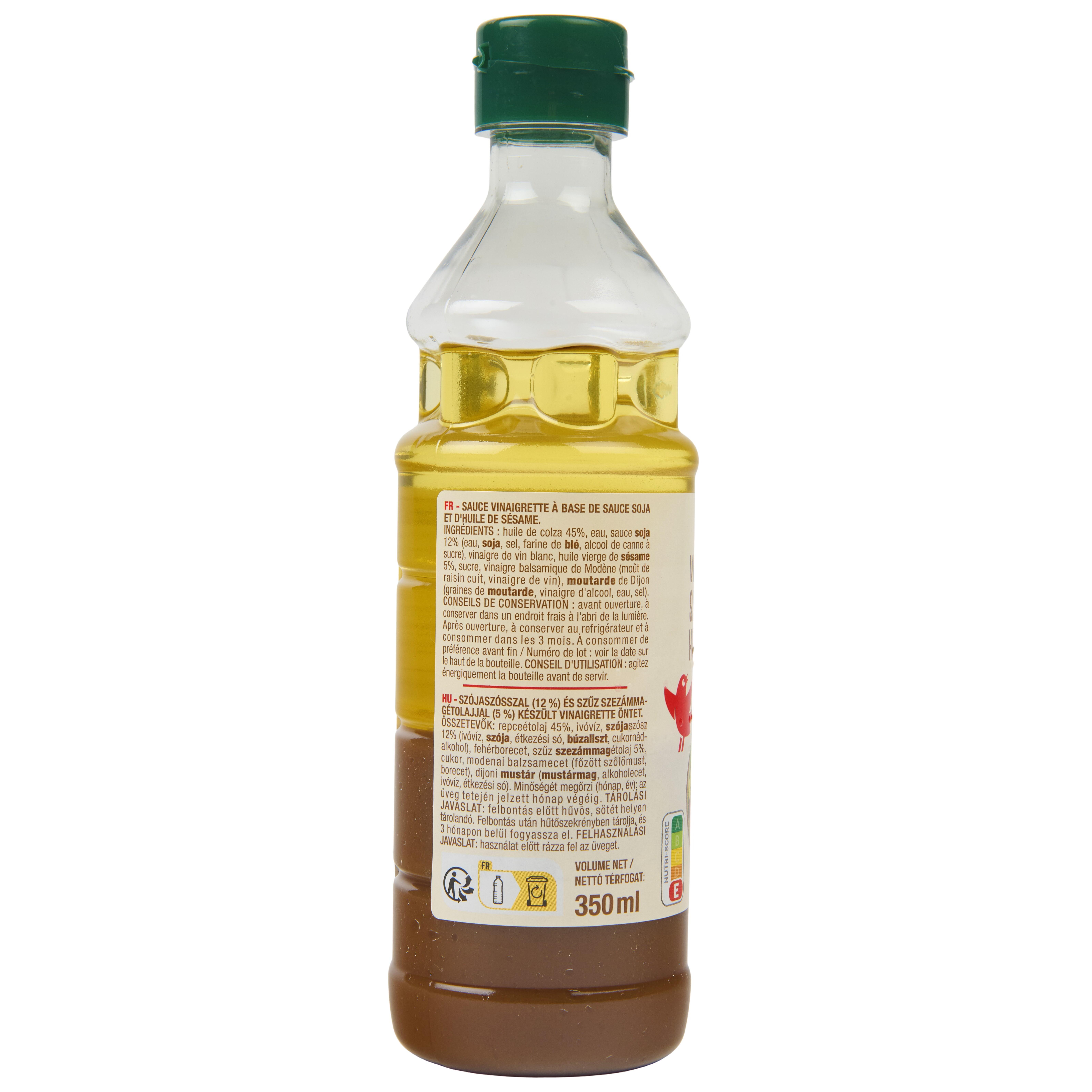 Voir la diapositive 3 : AUCHAN Vinaigrette sauce soja et huile de sésame 35cl