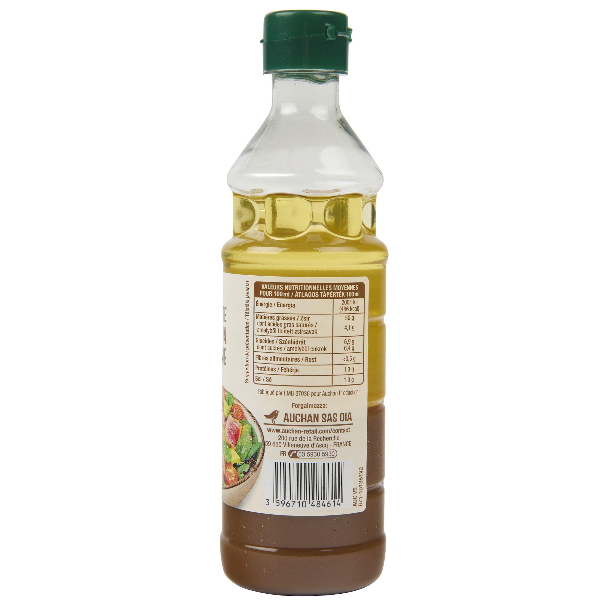 Voir la diapositive 3 : AUCHAN Vinaigrette sauce soja et huile de sésame 35cl