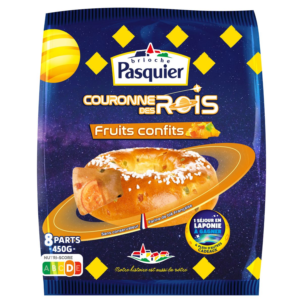 PASQUIER Couronne des Rois aux fruits confits 8 parts 450g