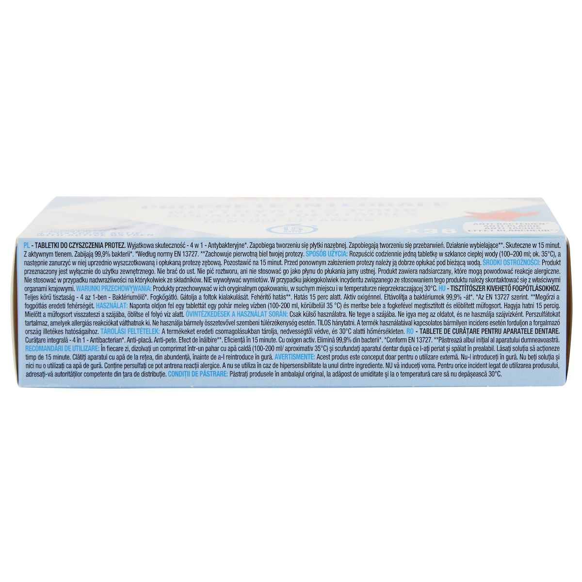 AUCHAN Nettoyants pour appareils dentaires 4en1 36 tablettes