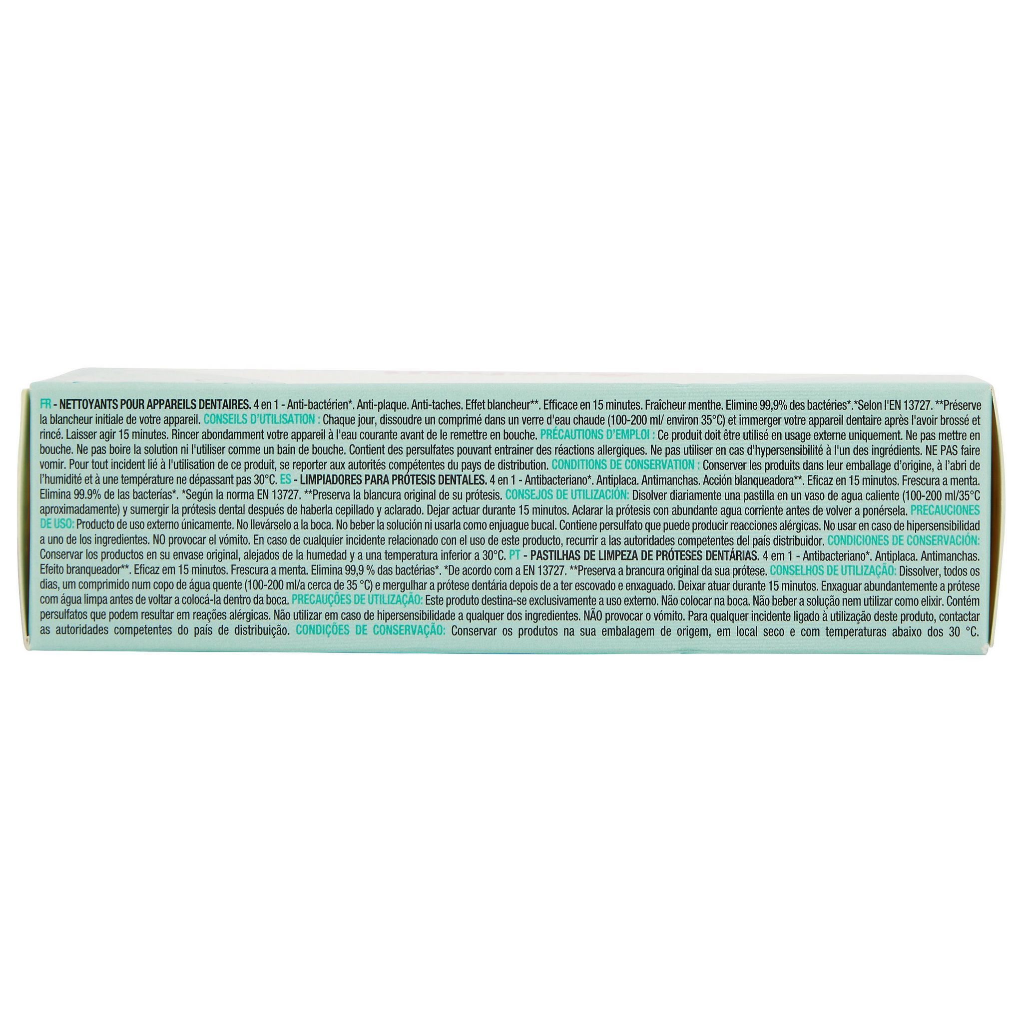 Voir la diapositive 5 : AUCHAN Nettoyants pour appareil dentaires 36 tablettes