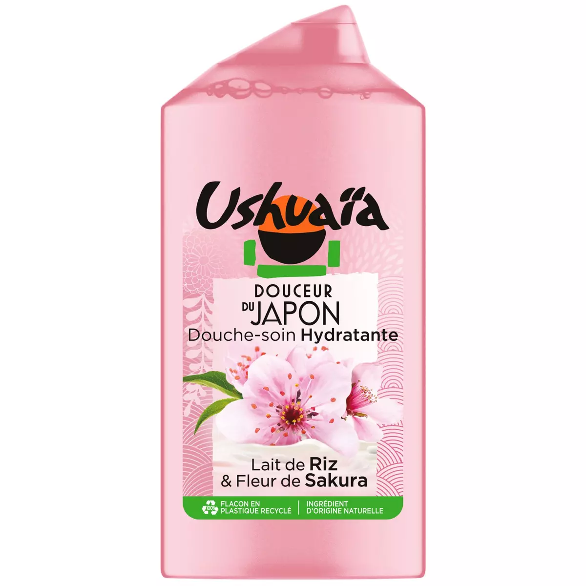 USHUAIA Douche-soin hydratante lait de riz et fleur de Sakura 300ml