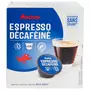 AUCHAN Capsules de café expresso décaféiné intensité 5 compatible Dolce gusto 16 capsules 112g