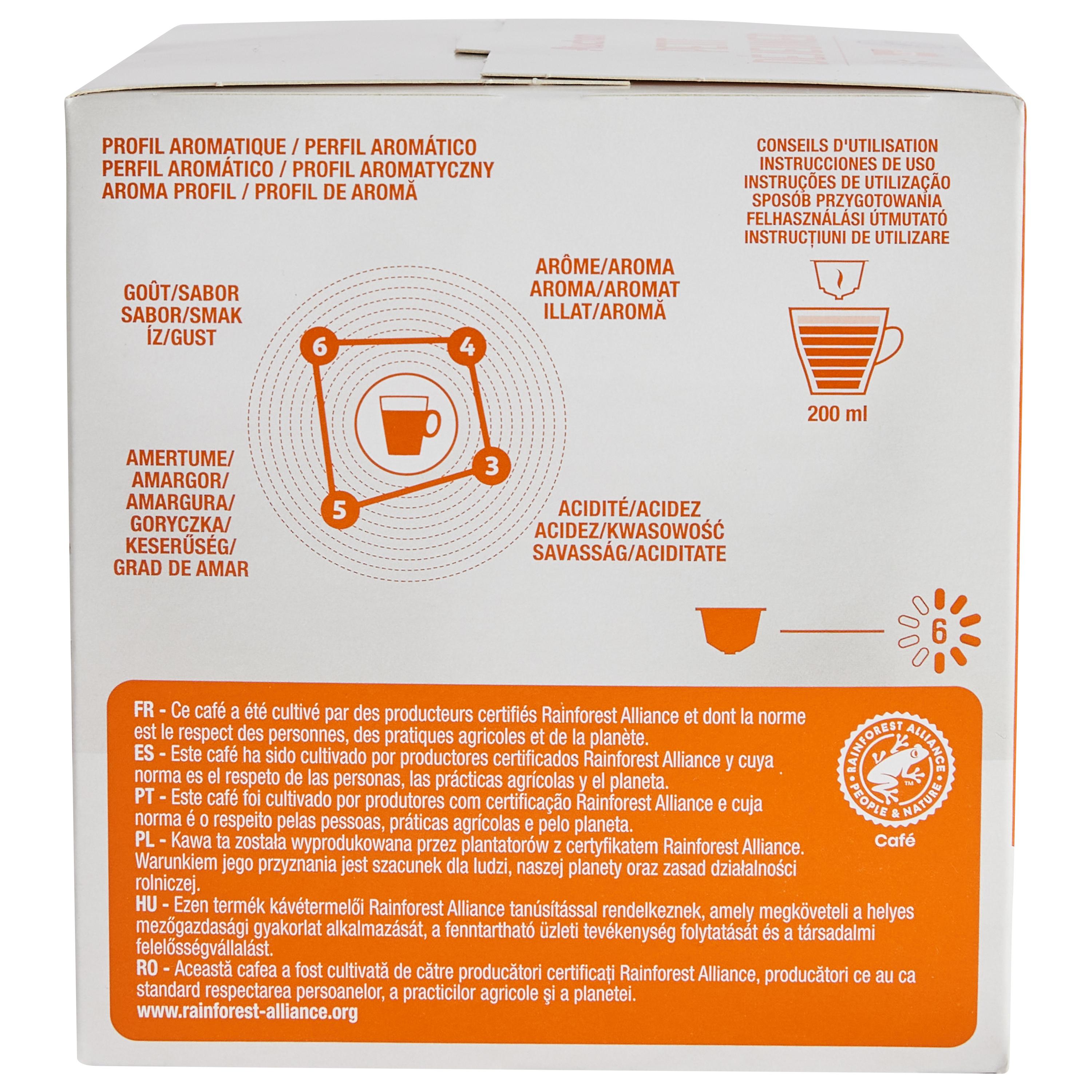 Voir la diapositive 2 : AUCHAN Capsules de café petit déjeuner compatibles Dolce Gusto 16 capsules 112g