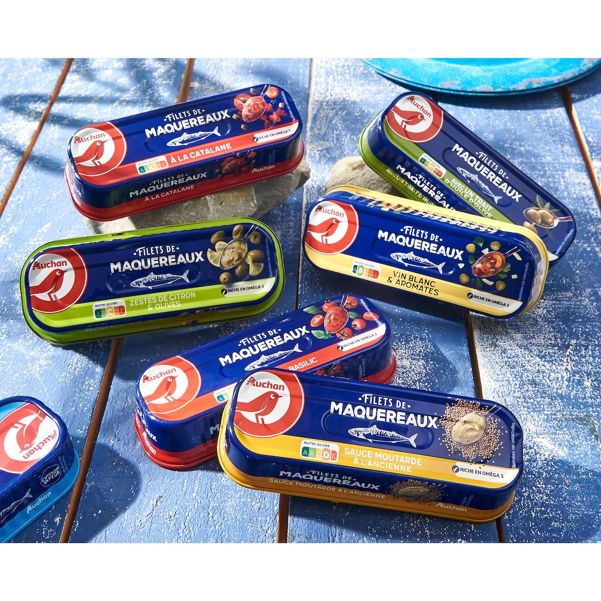 AUCHAN Filets de maquereaux avec un trait d'huile d'olive 85g