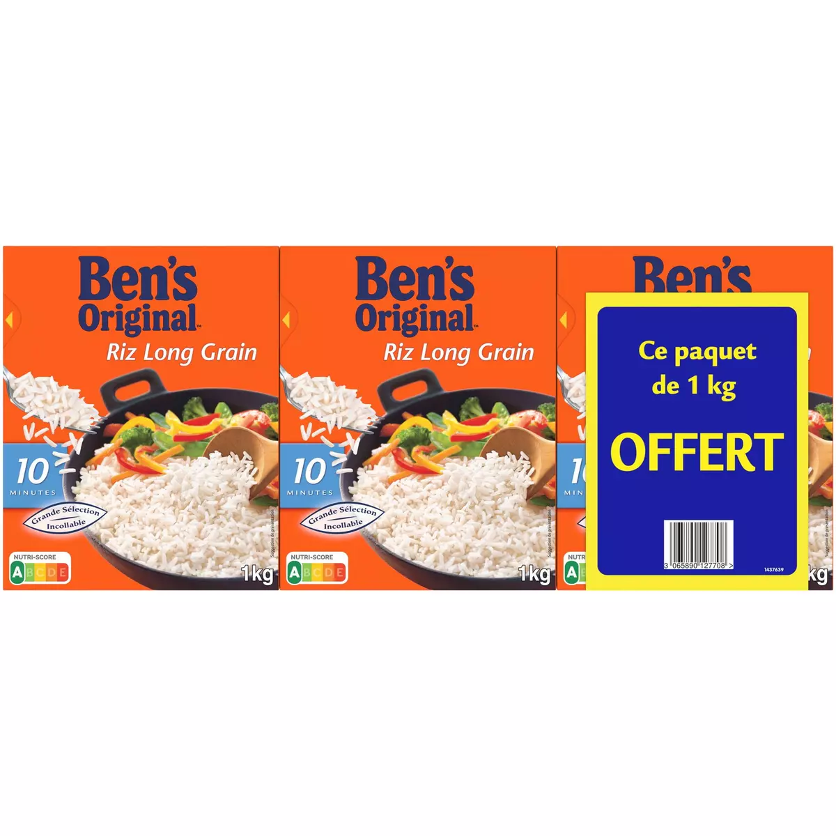 BEN'S ORIGINAL Riz long grains en vrac 2kg+1 offert