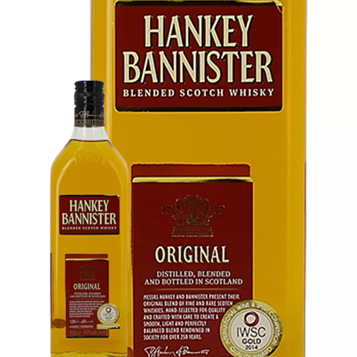 HANKEY BANNISTER Scotch whisky blended malt Hankey Bannister 40% 70cl