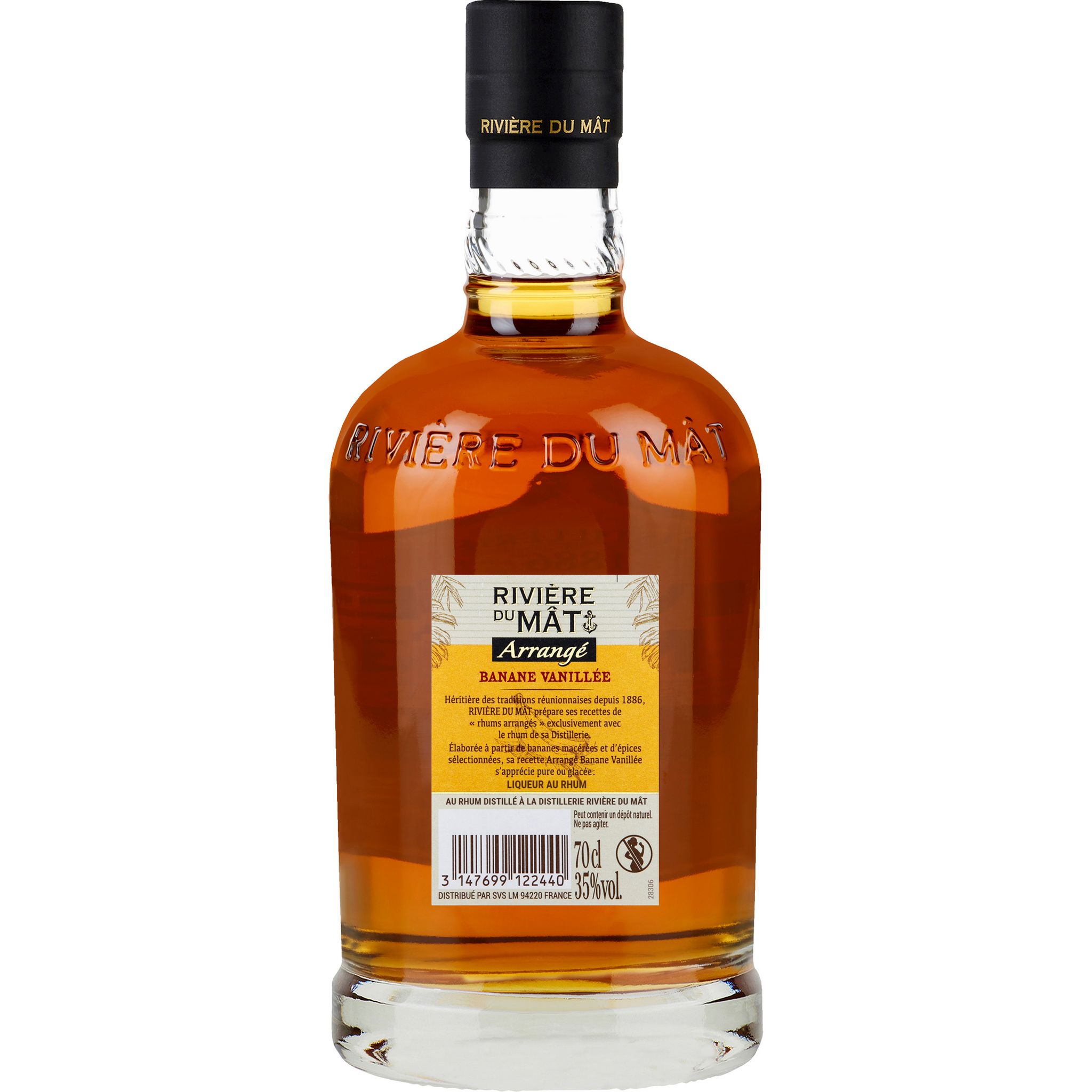 Voir la diapositive 5 : RIVIÈRE DU MAT Arrangé banane vanillée 35% 70cl