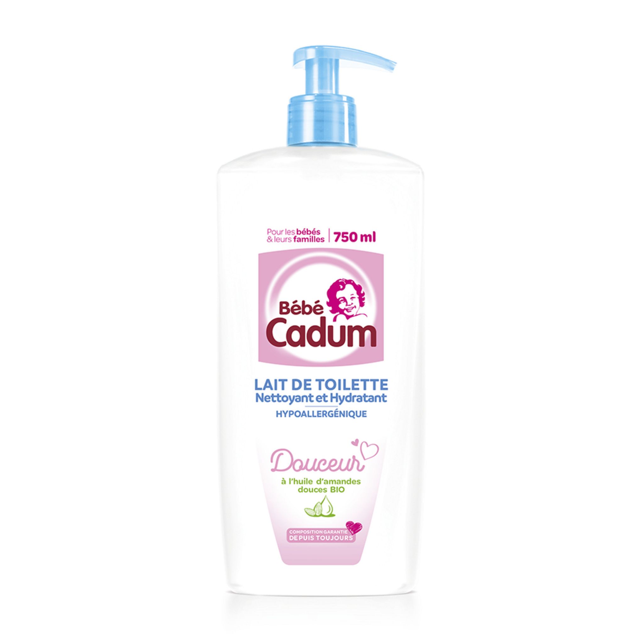 BEBE CADUM Lait de toilette nettoyant et hydratant 750ml