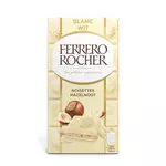 FERRERO ROCHER Tablette de chocolat blanc fourrée aux noisettes 1 pièce 90g