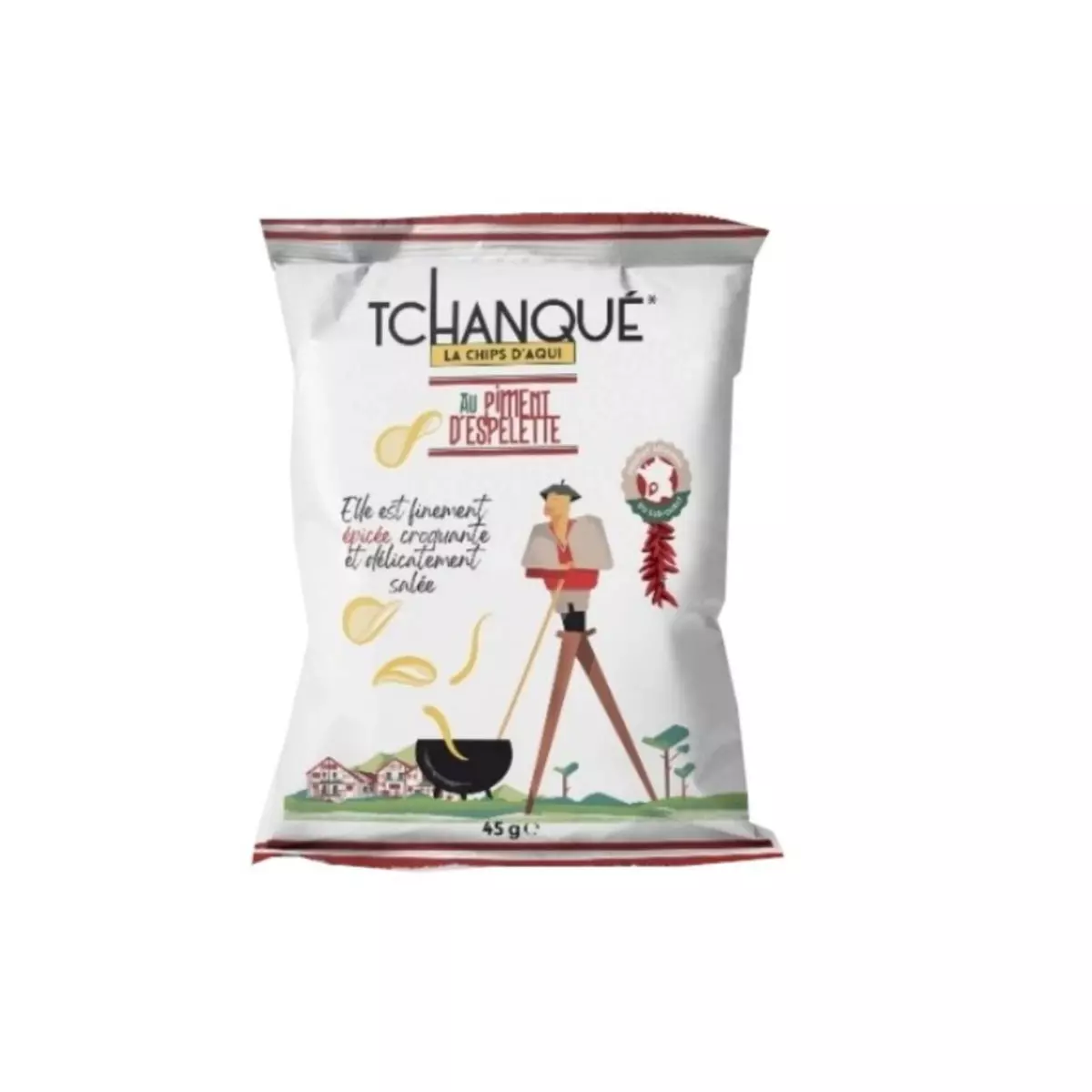 TCHANQUE Chips artisanales au piment d'Espelette 125g