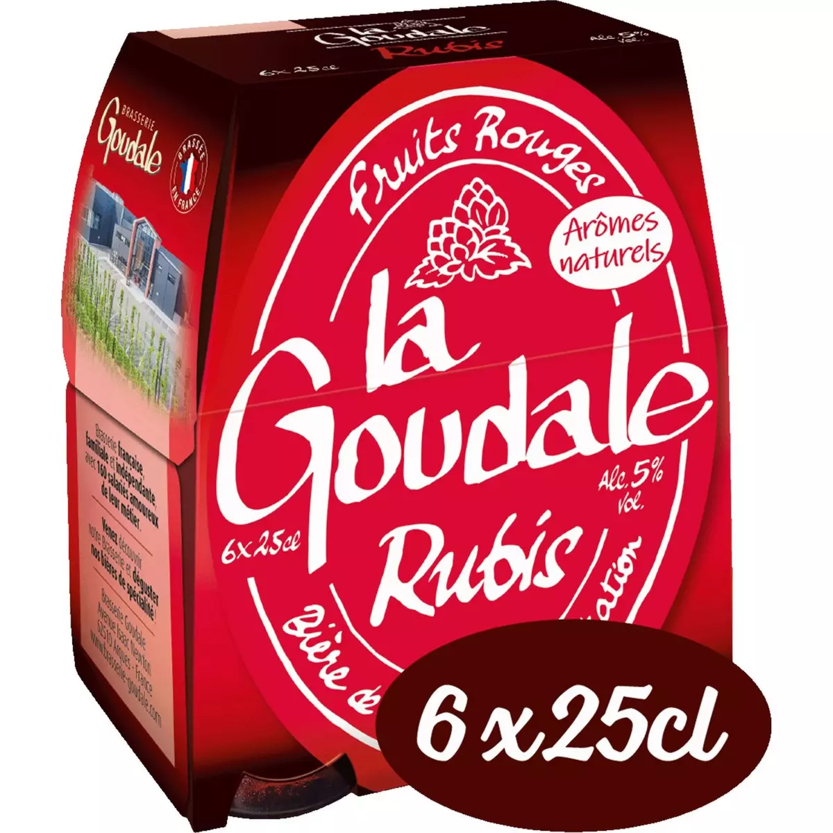 LA GOUDALE Bière rubis aromatisée aux fruits rouges 5% bouteilles 6x25cl