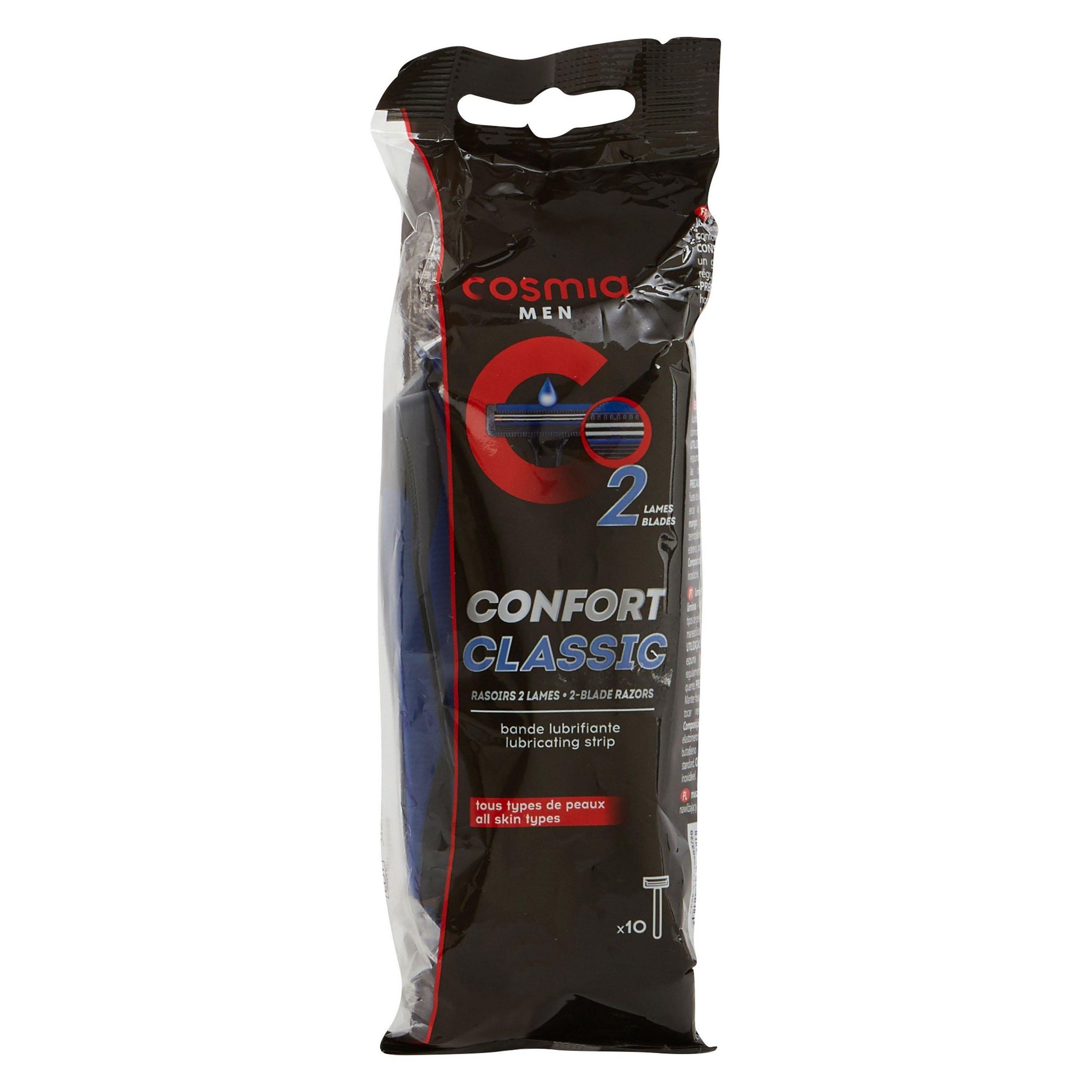 Voir la diapositive 3 : COSMIA MEN Rasoirs 2 lames confort classic 10