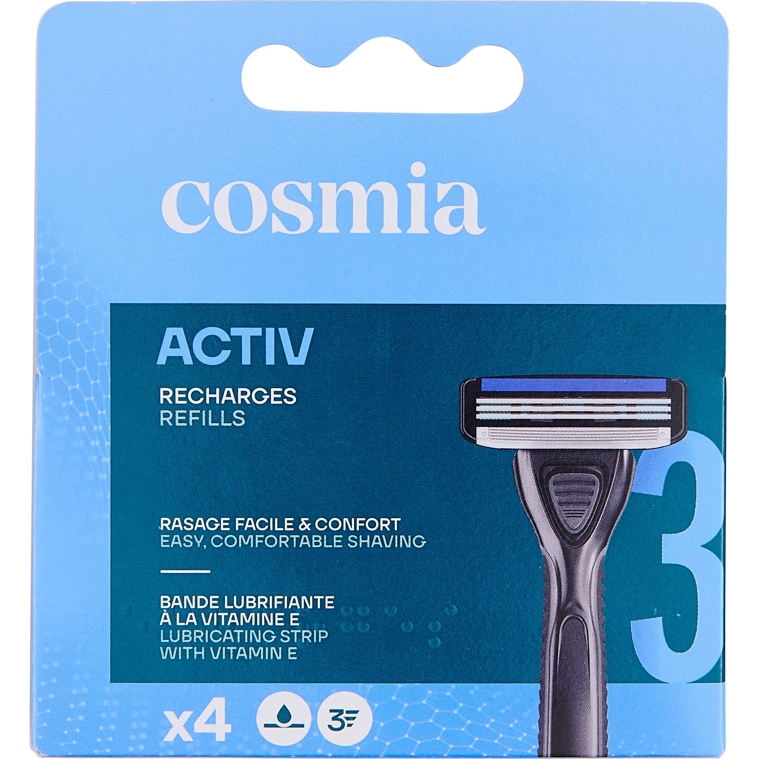 Voir la diapositive 3 : COSMIA MEN Recharges 3 lames de rasoir activ3 & precision5 4 recharges