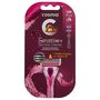 Voir la diapositive 2 : COSMIA Sensitive + Rasoir douceur et précision 3 lames 1 manche + 2 lames 1 kit
