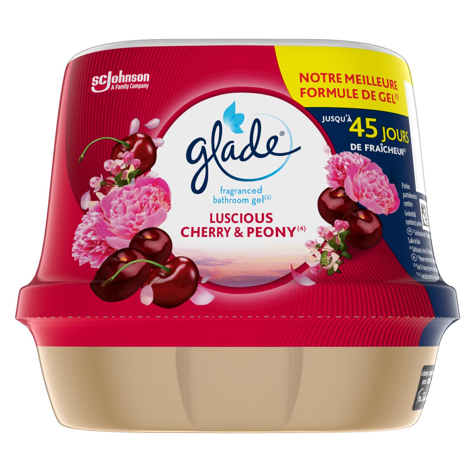 Voir la diapositive 2 : GLADE Gel désodorisant sensual cherry et peony 180g