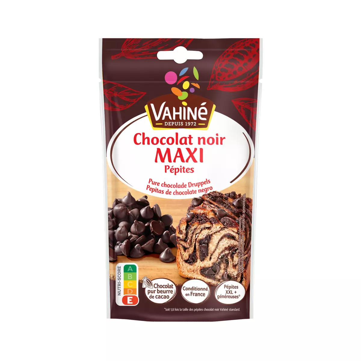 VAHINE Maxi pépites de chocolat noir 100g