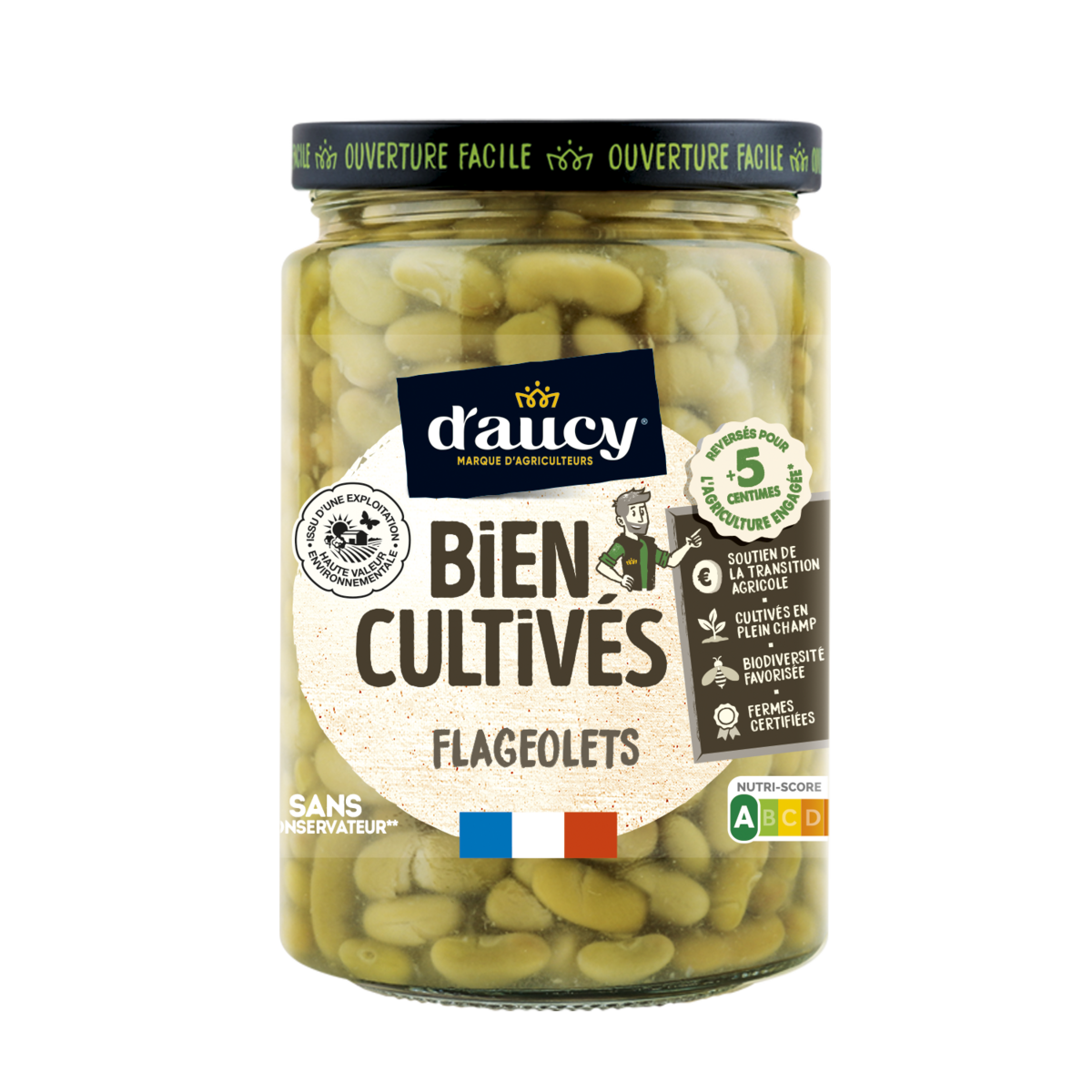 D'AUCY Flageolets bien cultivés 380g