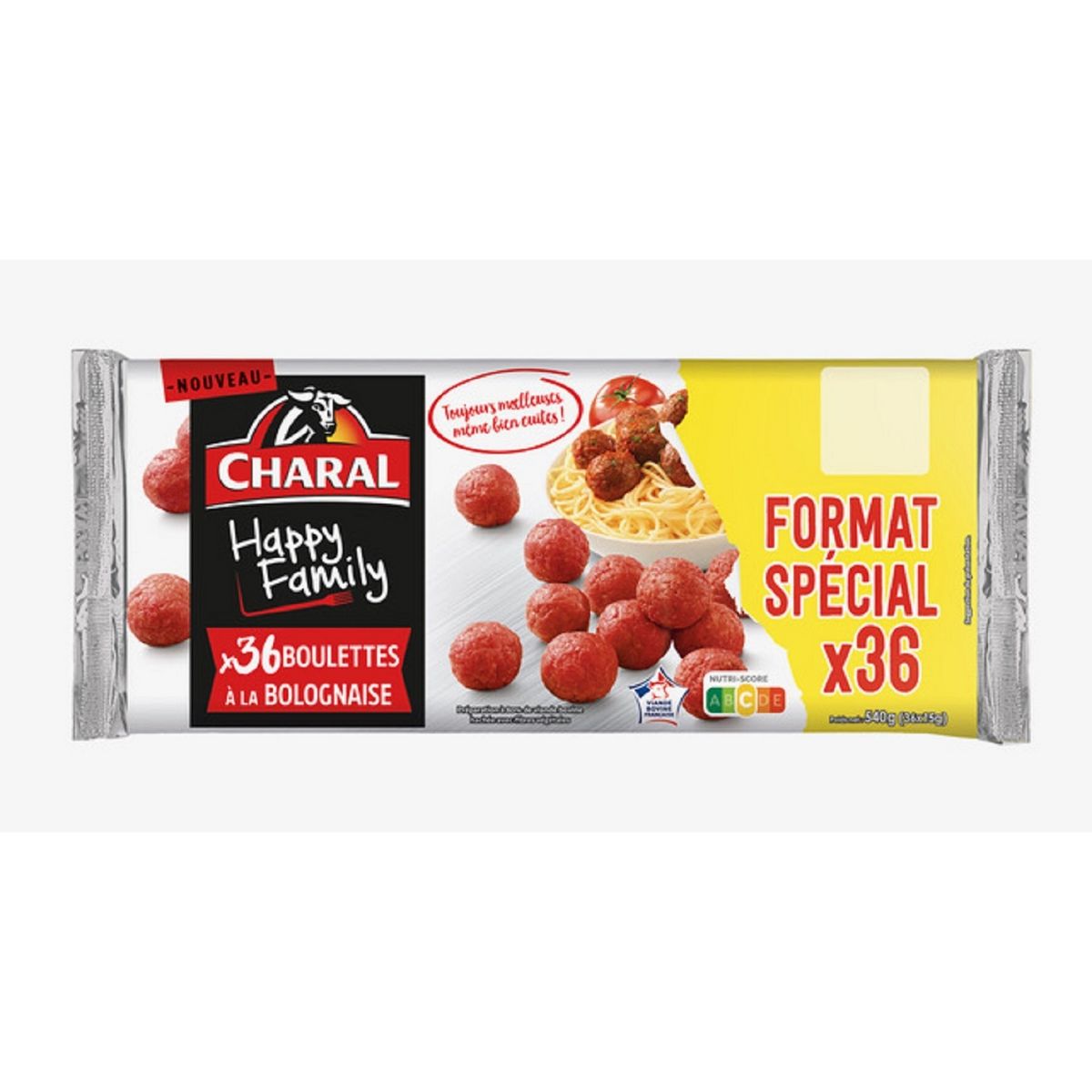 CHARAL Happy Family boulettes à la bolognaise 36 pièces 540g