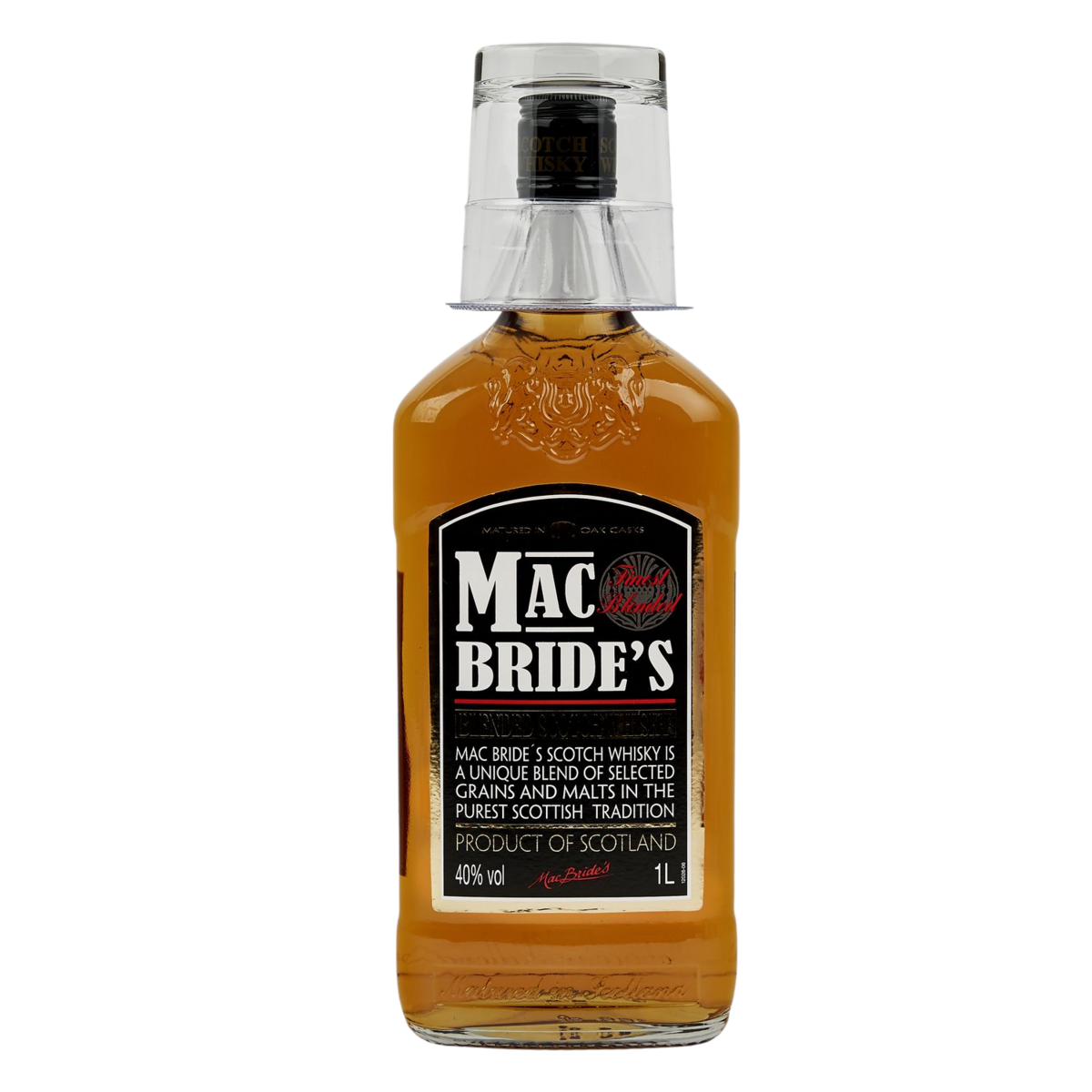 MAC BRIDE'S Scotch Whisky 40% +1 verre 1l