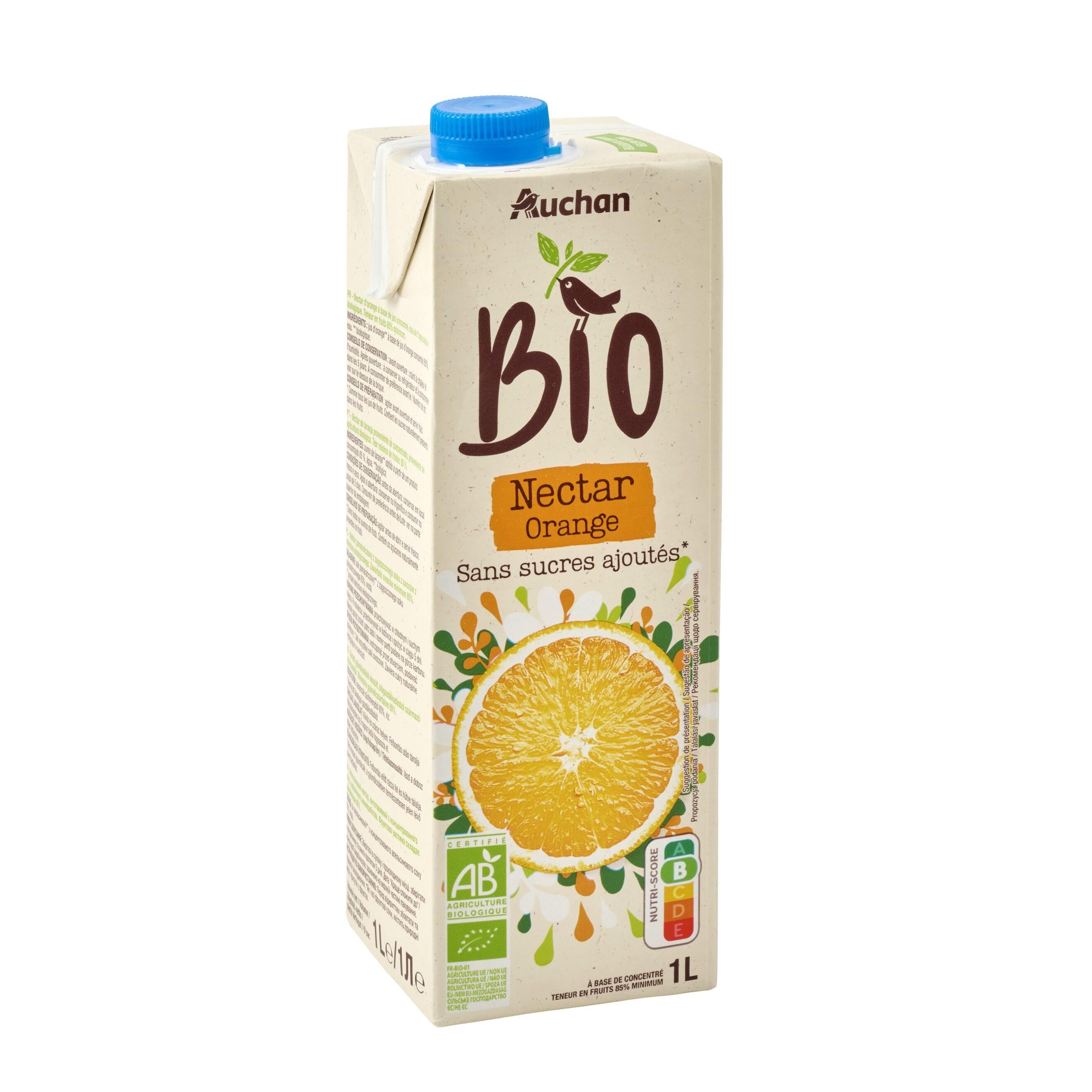 Voir la diapositive 5 : AUCHAN BIO Nectar d'orange 1l