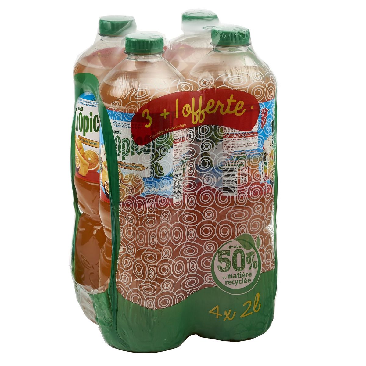 AUCHAN Boisson aux fruits goût tropical 3+1 offerte 4x2l