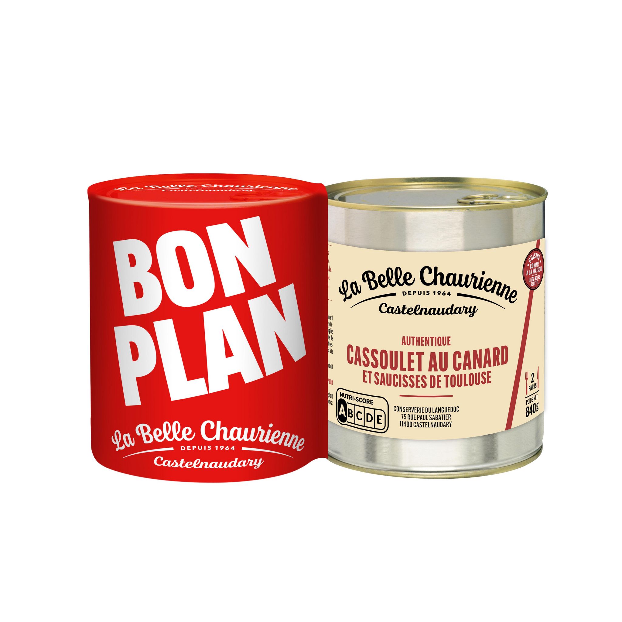 LA BELLE CHAURIENNE Cassoulet au canard et saucisses de Toulouse 2x840g